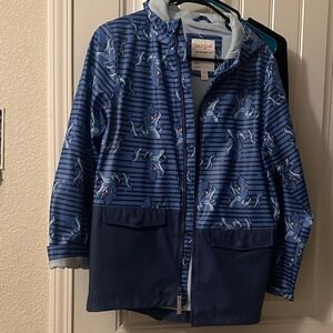 Cat & Jack Navy and Light Blue Kids Raincoat only wore 2 times